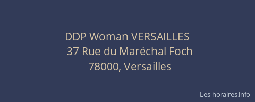 DDP Woman VERSAILLES