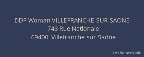 DDP Woman VILLEFRANCHE-SUR-SAONE
