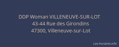 DDP Woman VILLENEUVE-SUR-LOT