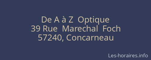 De A à Z  Optique