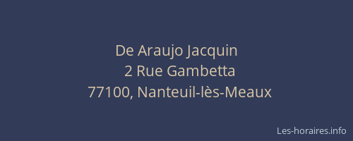 De Araujo Jacquin