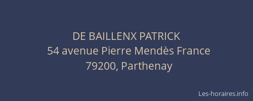 DE BAILLENX PATRICK