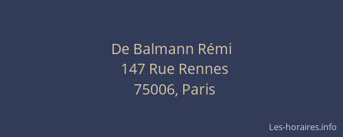 De Balmann Rémi