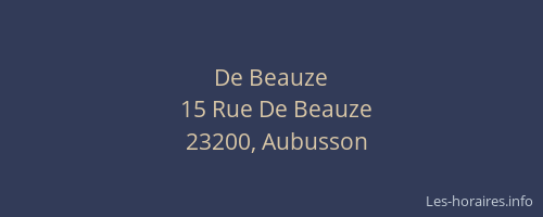 De Beauze