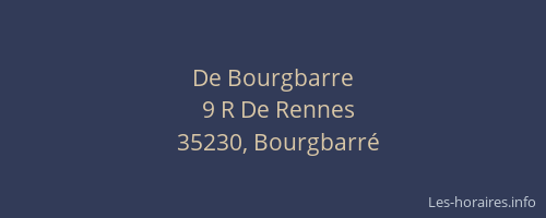 De Bourgbarre