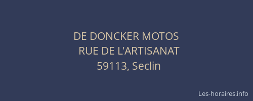 DE DONCKER MOTOS
