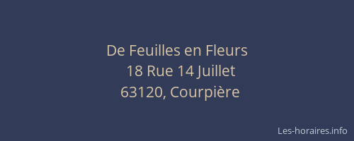 De Feuilles en Fleurs