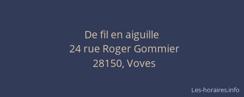 De fil en aiguille