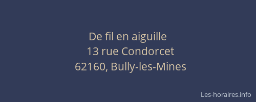 De fil en aiguille