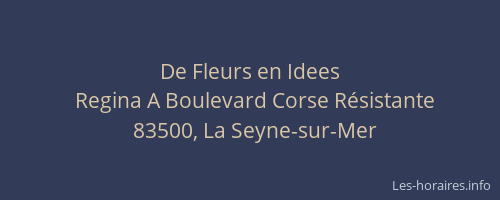 De Fleurs en Idees