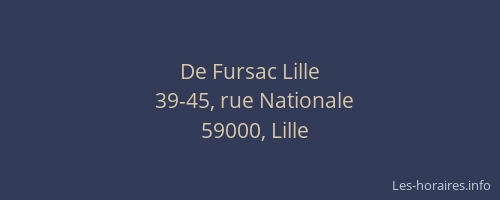 De Fursac Lille
