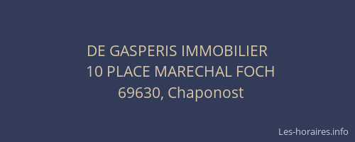 DE GASPERIS IMMOBILIER