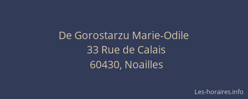 De Gorostarzu Marie-Odile