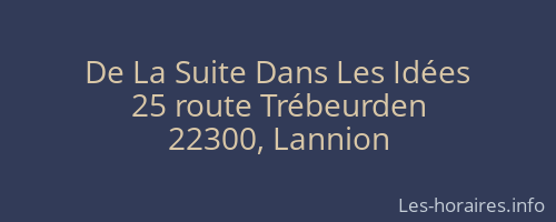 De La Suite Dans Les Idées