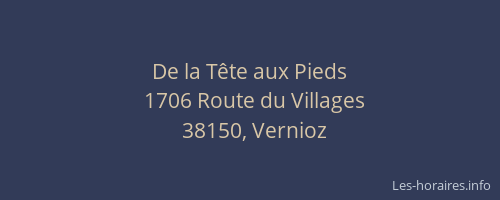 De la T&ecirc;te aux Pieds