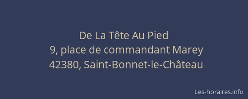 De La Tête Au Pied