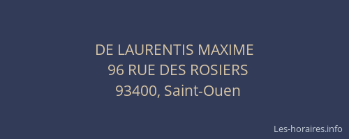 DE LAURENTIS MAXIME