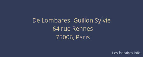 De Lombares- Guillon Sylvie