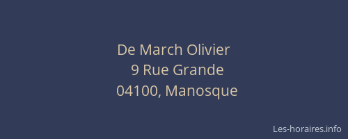 De March Olivier
