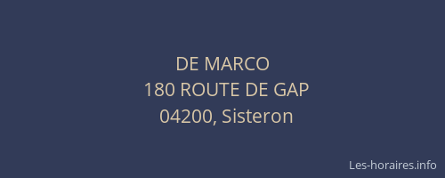 DE MARCO