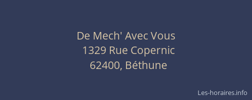 De Mech' Avec Vous