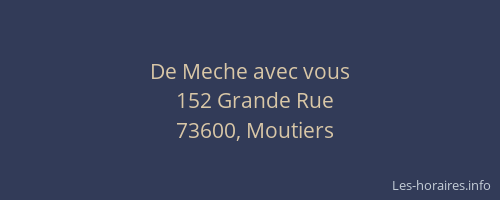 De Meche avec vous