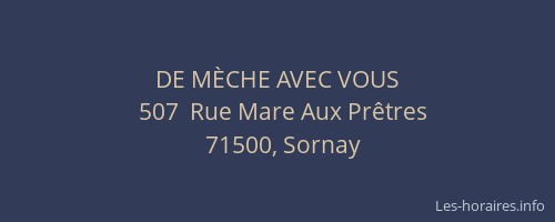 DE M&Egrave;CHE AVEC VOUS