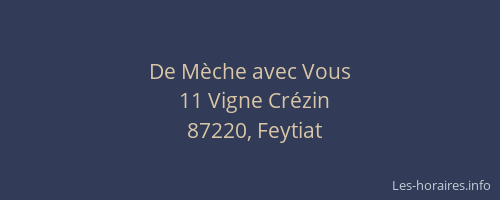 De M&egrave;che avec Vous