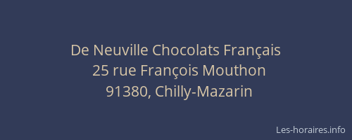 De Neuville Chocolats Français