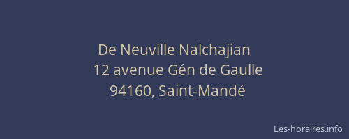 De Neuville Nalchajian