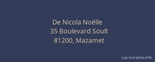 De Nicola No&euml;lle