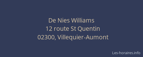 De Nies Williams