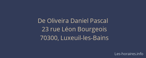 De Oliveira Daniel Pascal