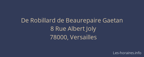 De Robillard de Beaurepaire Gaetan