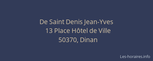 De Saint Denis Jean-Yves