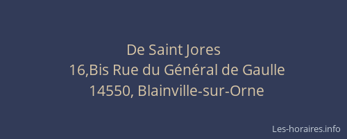 De Saint Jores