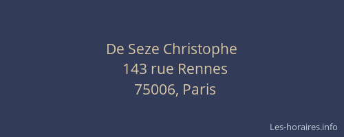 De Seze Christophe
