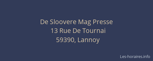 De Sloovere Mag Presse