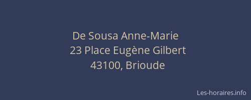 De Sousa Anne-Marie
