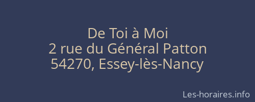 De Toi à Moi