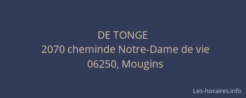 DE TONGE