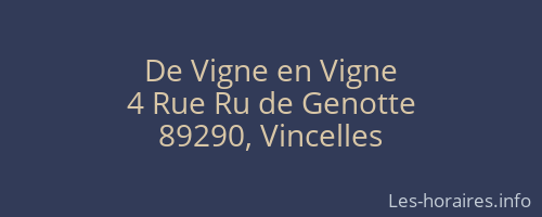 De Vigne en Vigne