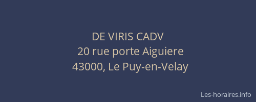 DE VIRIS CADV