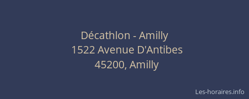 D&eacute;cathlon - Amilly