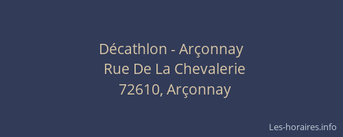 Décathlon - Arçonnay