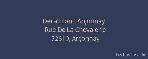 D&eacute;cathlon - Ar&ccedil;onnay