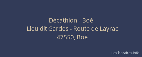 D&eacute;cathlon - Bo&eacute;