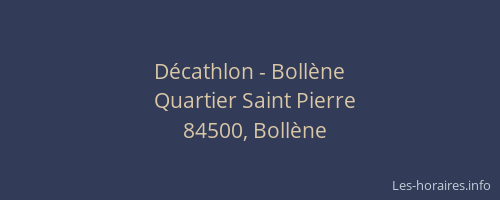 Décathlon - Bollène