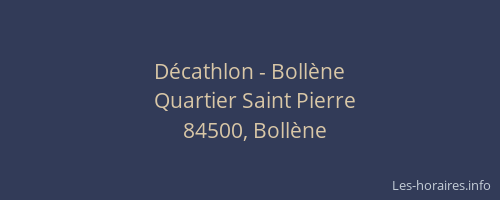 D&eacute;cathlon - Boll&egrave;ne