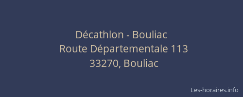 Décathlon - Bouliac